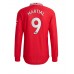 Billige Manchester United Anthony Martial #9 Hjemmetrøye 2022-23 Langermet